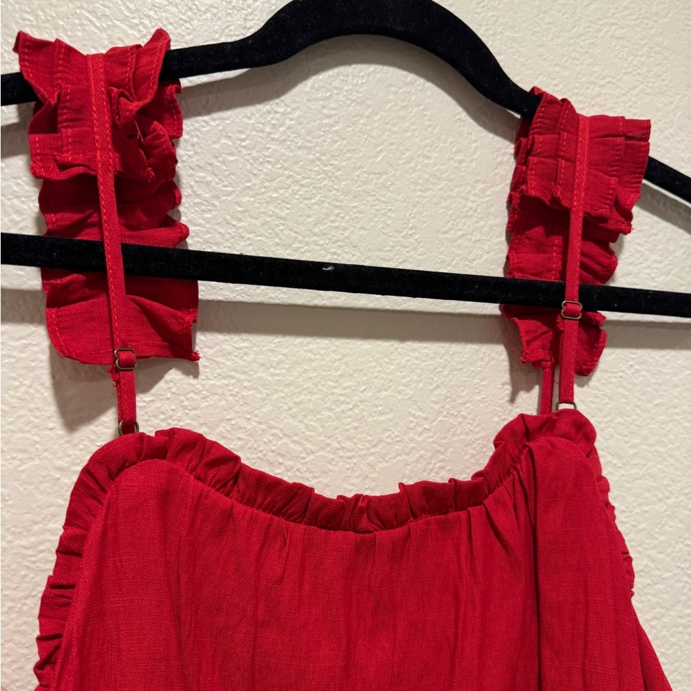 NWT! Hayden Red Ruffled Top - Picture 11 of 12